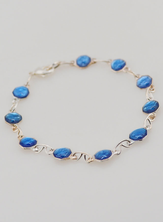 Bracelet des Saints Bijoux Enfant Métal et Email Bleu - 15cm (pic 2)
