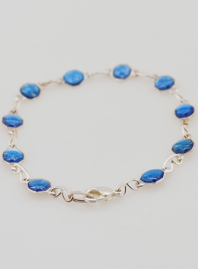 Bracelet des Saints Bijoux Enfant Métal et Email Bleu - 15cm (pic 3)