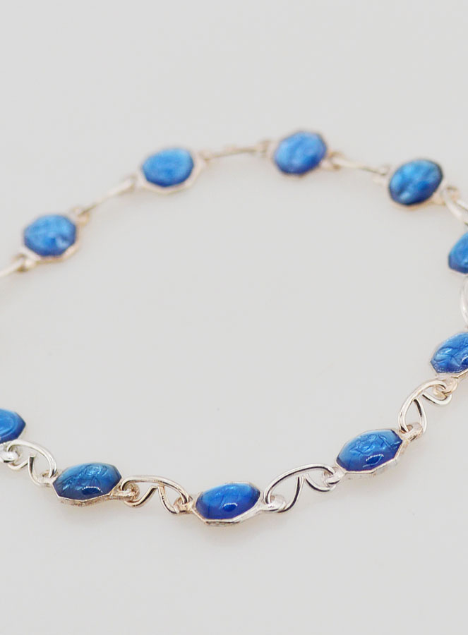 Bracelet des Saints Bijoux Enfant Métal et Email Bleu - 15cm (pic 4)