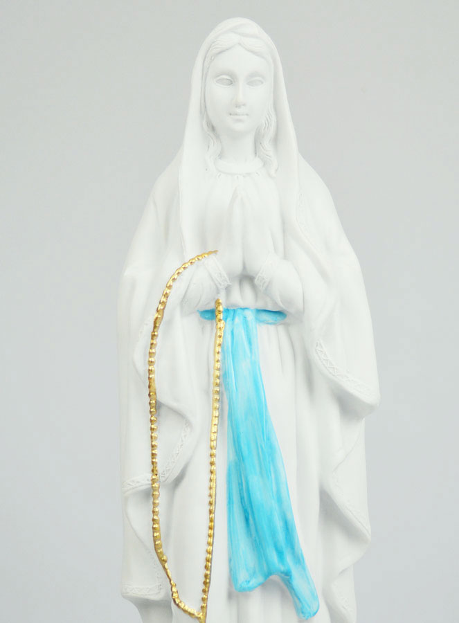 Statue Vierge Marie de Lourdes et son Chapelet Doré - 40cm (pic 3)