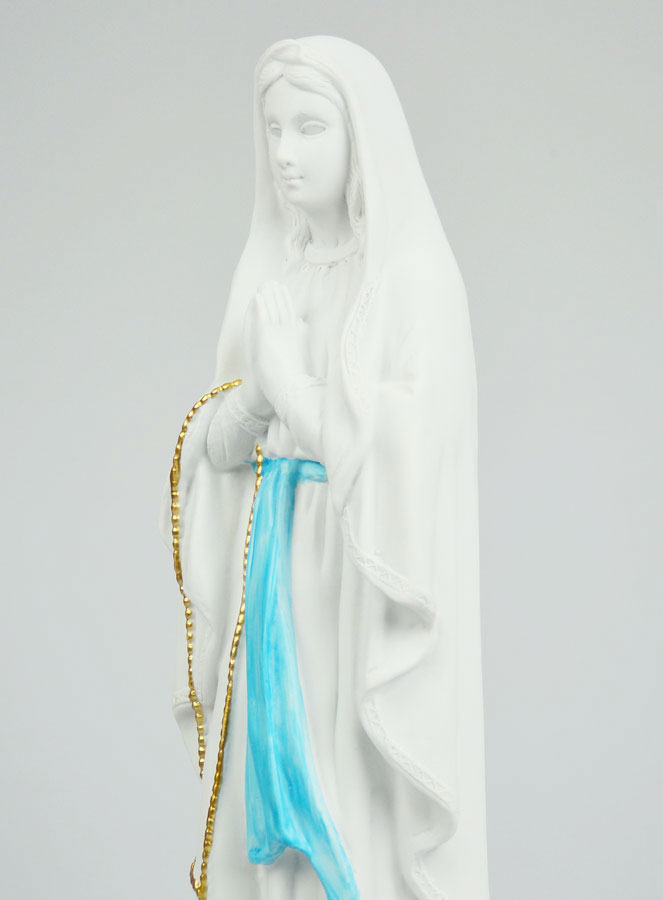 Statue Vierge Marie de Lourdes et son Chapelet Doré - 40cm (pic 4)