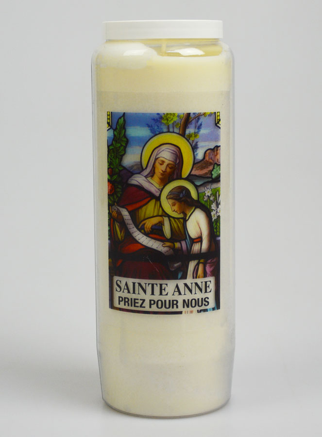 Bougie de Neuvaine à Sainte Anne - 17.5cm (pic 1)