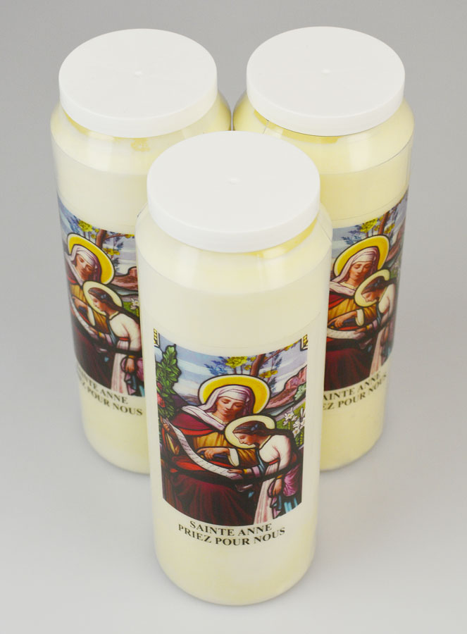 Lot de 3 Bougies de Neuvaine à Sainte Anne (pic 2)