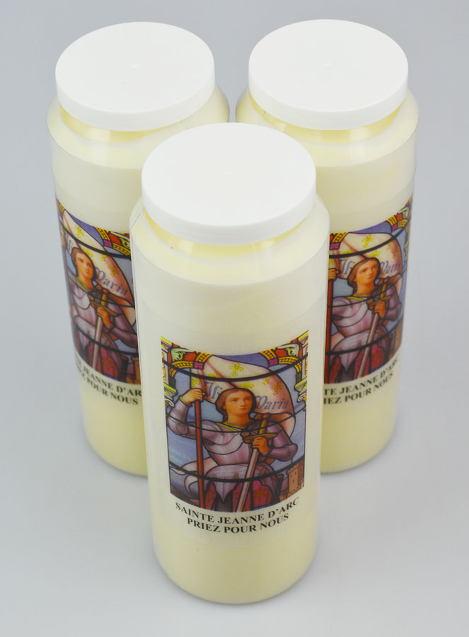 Lot de 3 Bougies de Neuvaine à Sainte Jeanne d'Arc (pic 2)