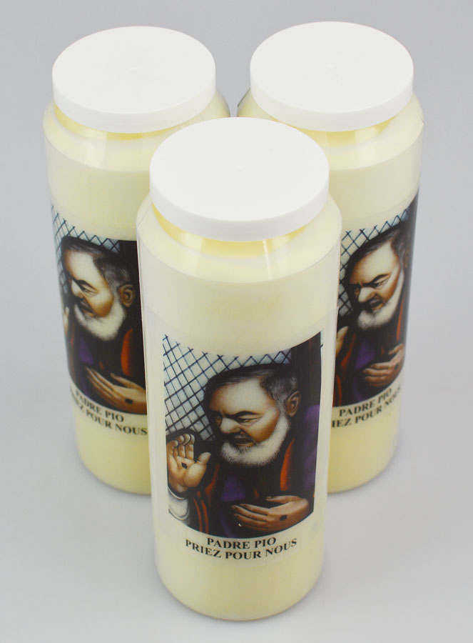 Lot de 3 Bougies de Neuvaine à Padre Pio (pic 2)