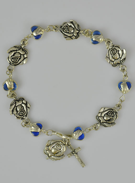 Bracelet Coeurs - Roses de Lourdes & Croix (pic 2)