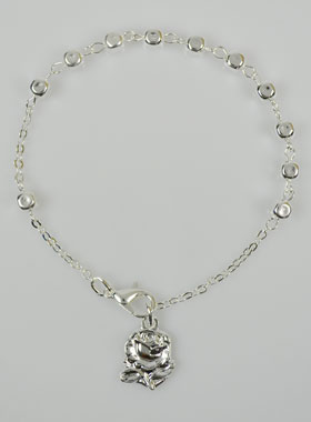 Bracelet Dizainier Perles Cubes - Médaille de Lourdes (pic 1)