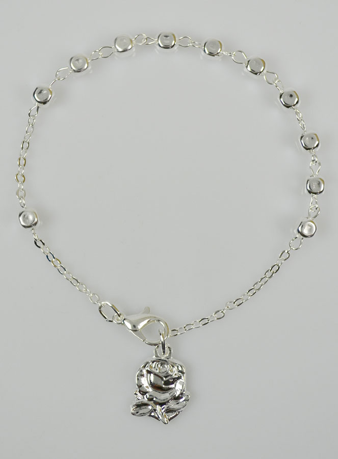 Bracelet Dizainier Perles Cubes - Médaille de Lourdes (pic 2)