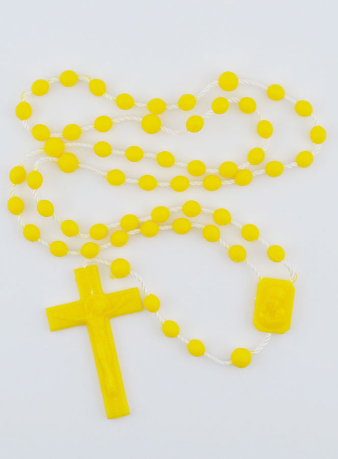 Chapelet en Gros Plastique Jaune X 100 (pic 2)