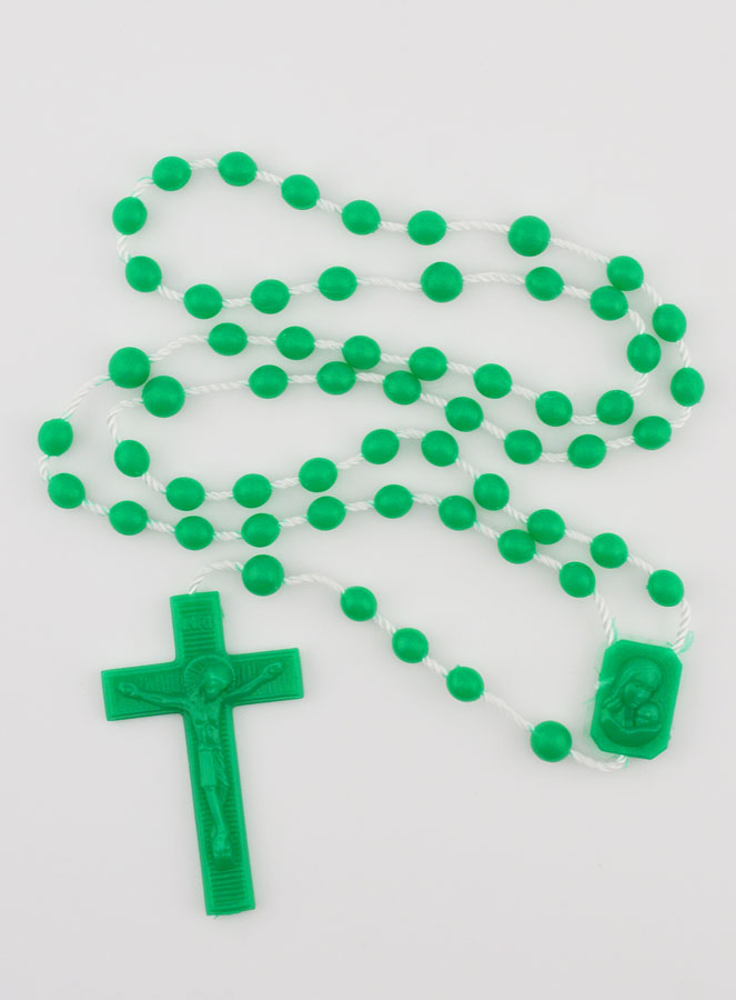 Chapelet en Gros Plastique Vert X 100 (pic 2)