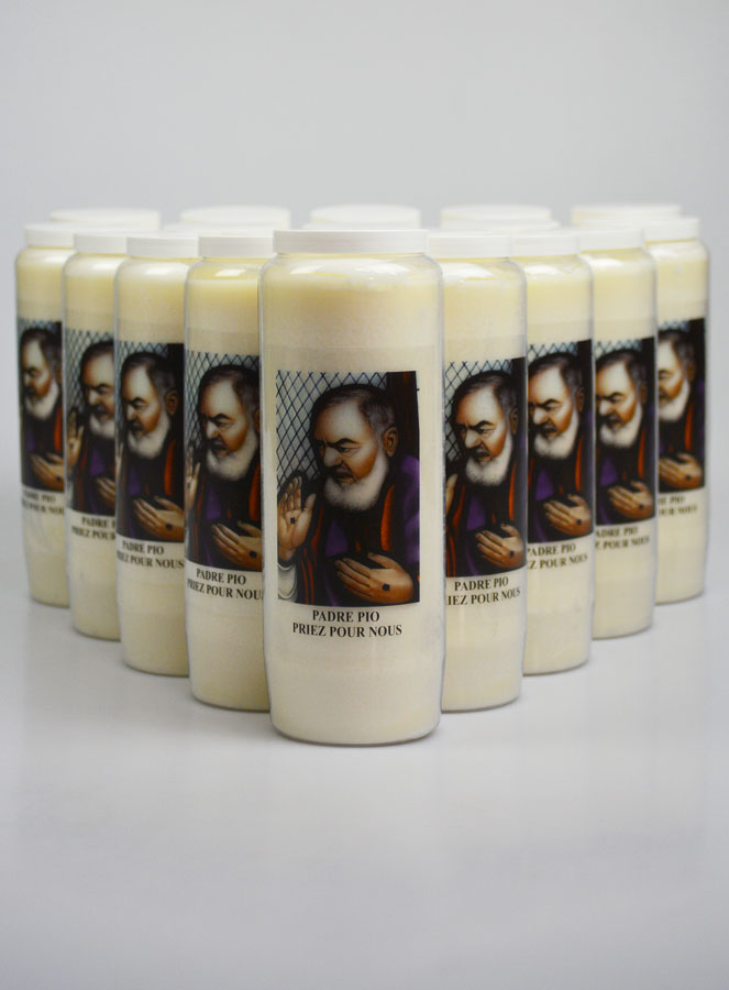 Lot de 20 Bougies de Neuvaine à Saint Padre Pio (pic 1)