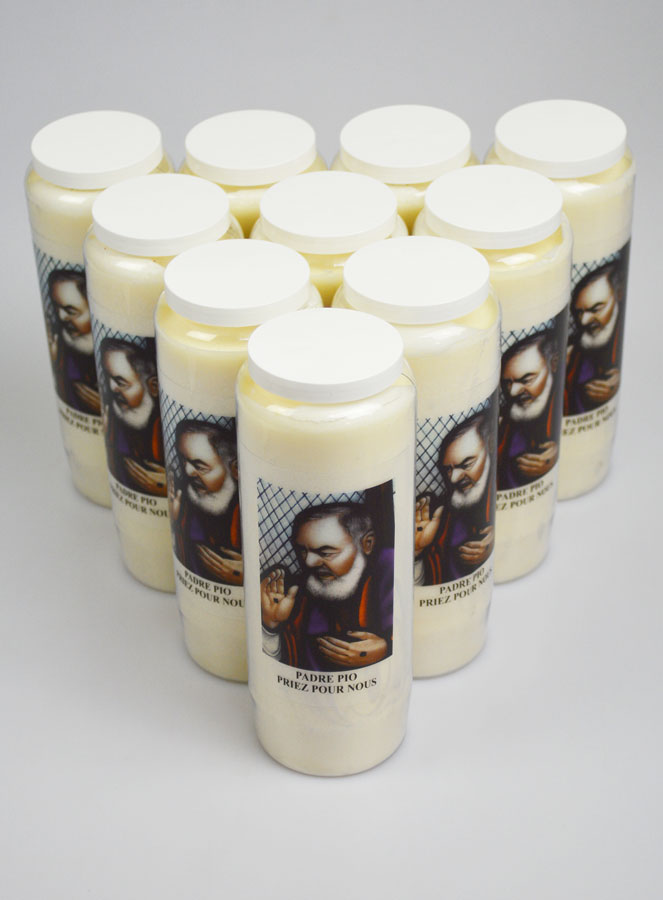 Lot de 10 Bougies de Neuvaine Saint Padre Pio (pic 2)