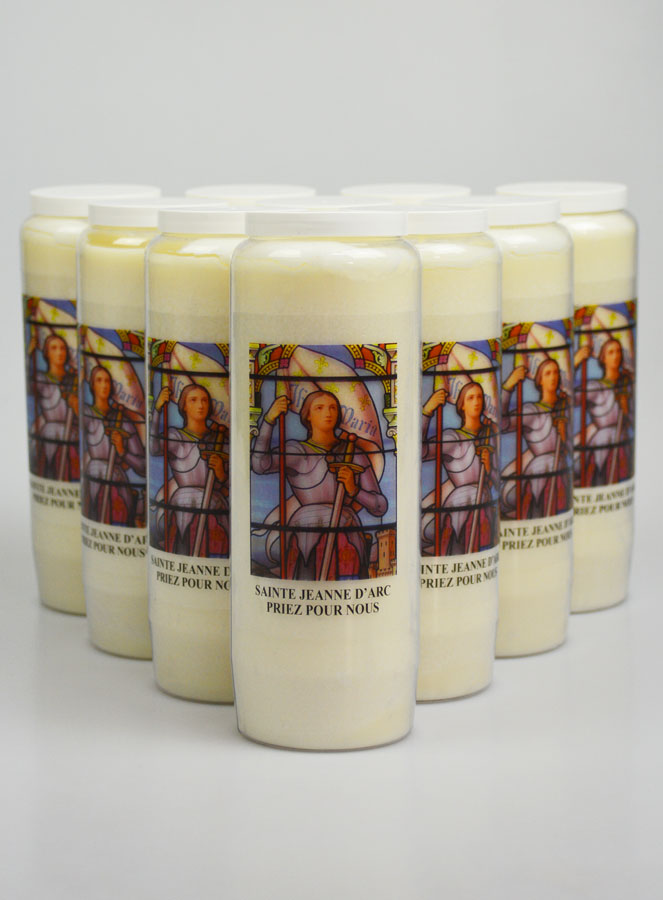 Lot de 10 Bougies de Neuvaine Sainte Jeanne d'Arc (pic 1)