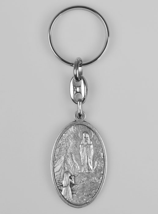 Porte-Clés Saint Christophe et N-D de Lourdes - 4cm (pic 3)