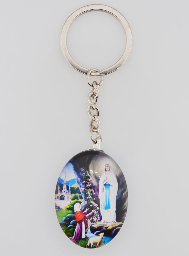 Porte-Clés Vierge Miraculeuse Souvenir de Lourdes - 2.5cm (pic 1)