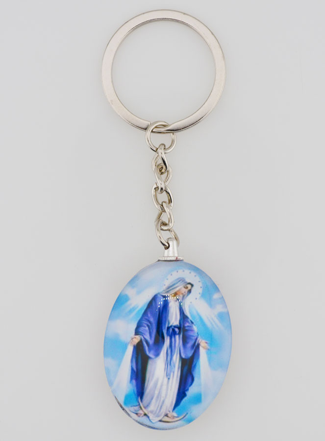 Porte-Clés Vierge Miraculeuse Souvenir de Lourdes - 2.5cm (pic 2)