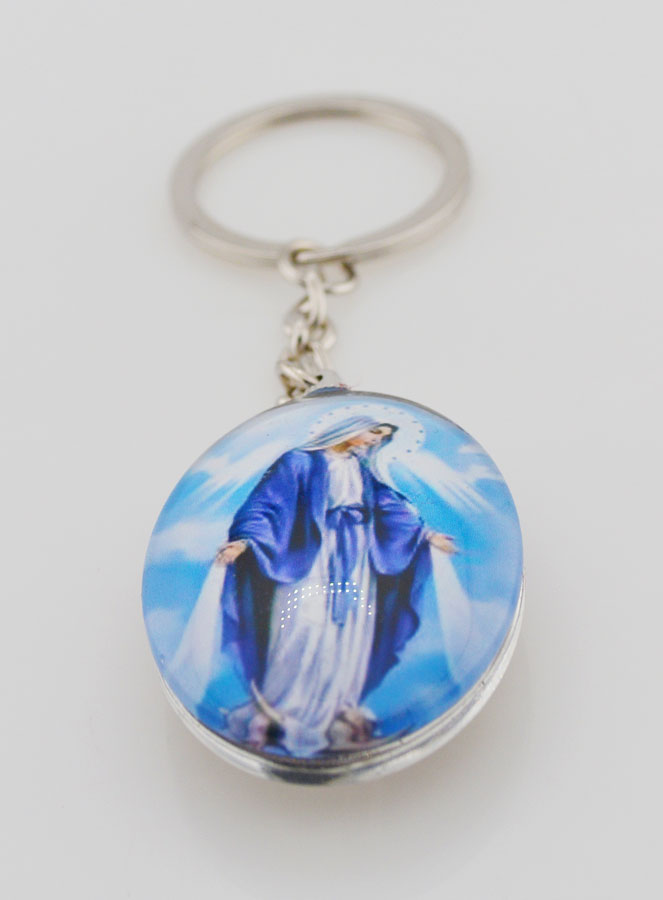 Porte-Clés Vierge Miraculeuse Souvenir de Lourdes - 2.5cm (pic 3)