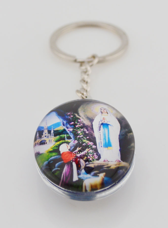 Porte-Clés Vierge Miraculeuse Souvenir de Lourdes - 2.5cm (pic 4)
