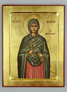 Icône Byzantine Sainte Marie-Madeleine - 22 cm (pic 1)