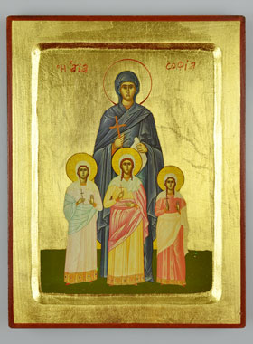 Icône Byzantine Sainte Sophie - 22 cm (pic 1)