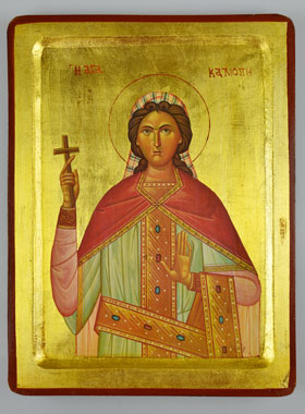 Icône Byzantine Sainte Kaliopée - 30 cm (pic 1)