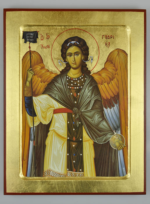 Icône Byzantine Archange Gabriel - 30 cm (pic 2)