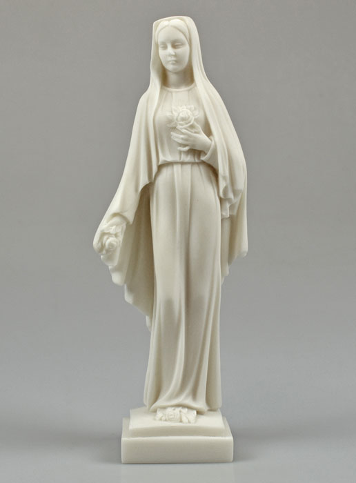 Statue du Sacré Coeur de la Vierge Marie en Albâtre - 25 cm (pic 2)
