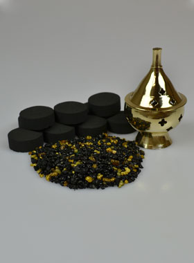 Coffret Encens Pontifical + Charbon + Brûle-encens (pic 1)