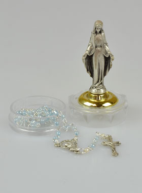 Chapelet de Lourdes Enfant et Statue de la Vierge Miraculeuse (pic 1)
