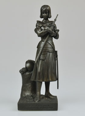 Statue Sainte Jeanne D Arc En Bronze Noir 20 Cm La Boutique Des Chretiens