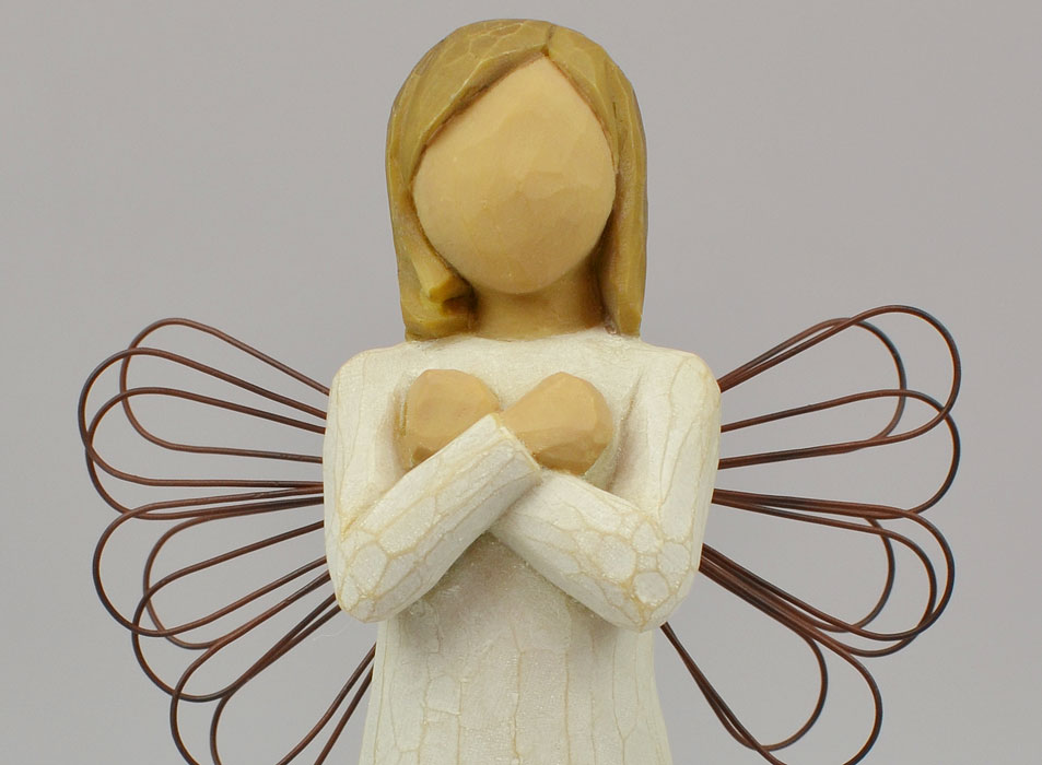 Ange Willow Tree - Signe d'Amour (sign for love) - 14 cm (pic 3)