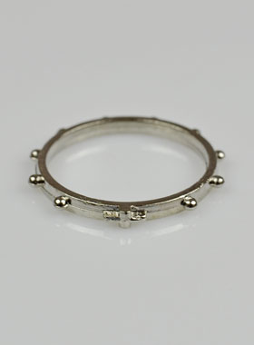 Bague Religieuse Dizainier Argentée - Taille 51 (pic 1)