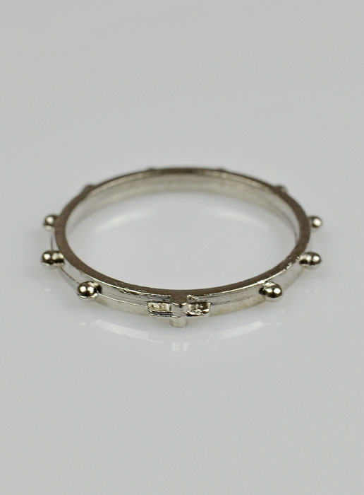 Bague Religieuse Dizainier Argentée - Taille 51 (pic 2)