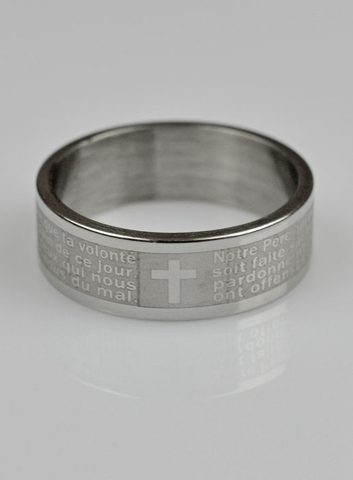 Bague Religieuse Prière du Notre Père Taille 66 (pic 2)