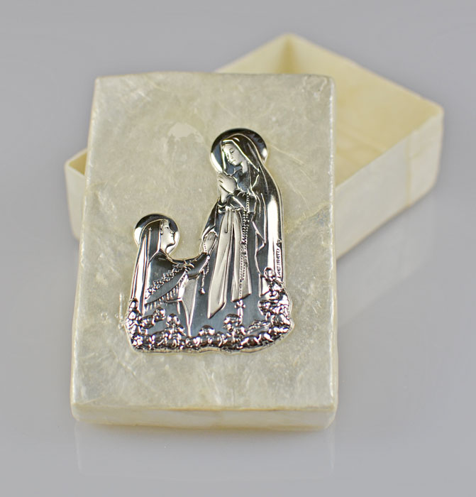 Boîte à Chapelet en Nacre et Argent (pic 2)