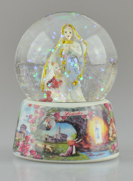 Boule à Neige Notre Dame de Lourdes - 6 cm (pic 2)