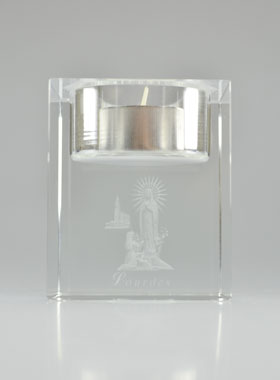 Bougeoir en Verre Notre Dame de Lourdes (pic 1)