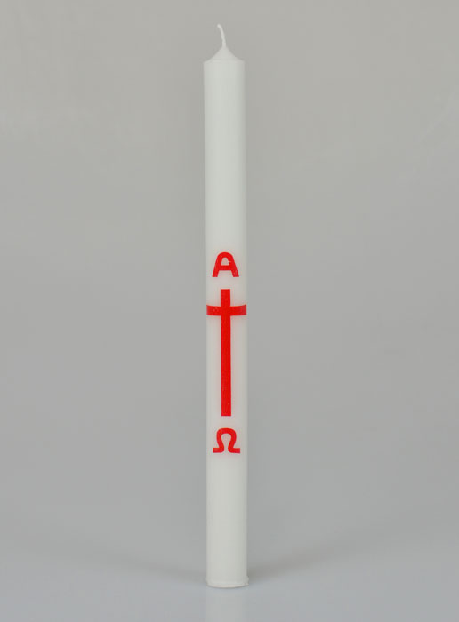 Bougie Cierge de Baptême - Alpha Oméga - 30 cm (pic 2)