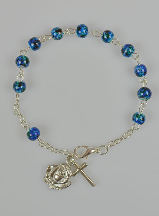 Bracelet Dizainier en perles de Nacre Bleu (pic 2)