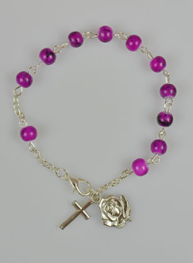 Bracelet Dizainier en perles de Nacre Rose (pic 1)