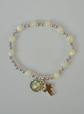 Bracelet Chapelet Perles de Nacre et Argent (pic 1)