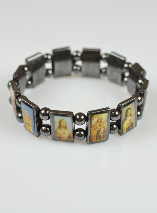 Bracelet des Saints Protecteurs - Hématite Noire (pic 2)