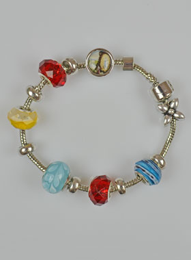 Bracelet Dizainier Cristal - Rocaille et Perle d'Argent (pic 1)