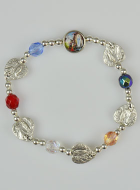 Bracelet Dizainier en Perles Coeur de Notre Dame de Lourdes (pic 1)