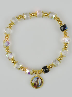 Bracelet Dizainier en Perles de Cristal et Or (pic 1)