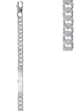 Gourmette Identité en Argent 21cm - Maille 7mm (pic 1)