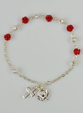 Bracelet Religieux de Sainte Thérèse Perles Sablées (pic 1)