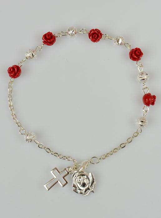 Bracelet Religieux de Sainte Thérèse Perles Sablées (pic 2)