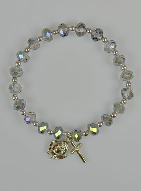Bracelet Religieux Cristal avec Croix (pic 1)