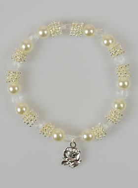 Bracelet Religieux Médailles de Lourdes - Perles Nacre (pic 1)